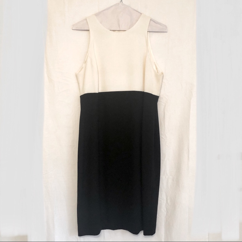 Sleeveless Black & Off-White Office/Cocktail Dress, Jones NY, size 10